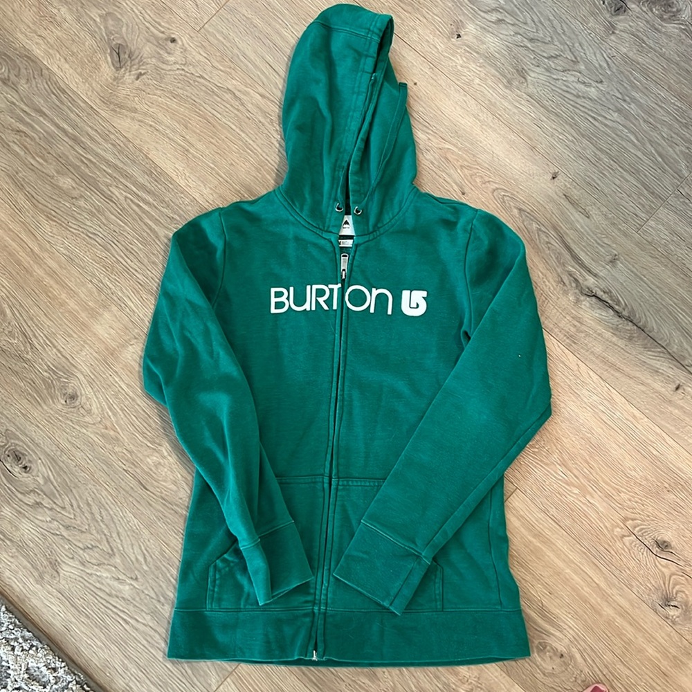 Green Burton zip up sweatshirt